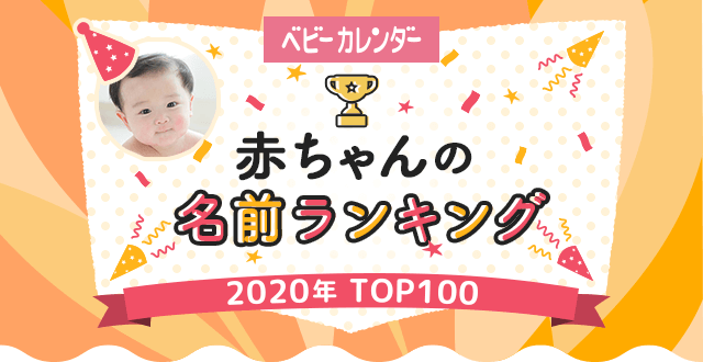 ベビーカレンダー 赤ちゃんの名前ランキング2020 TOP100